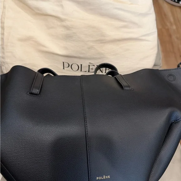 Polène Black Leather Shoulder Bag - Picture 2 of 9